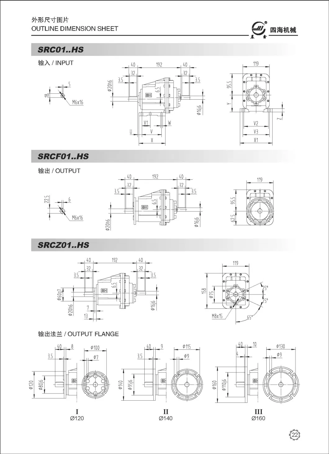 Src04 Black Helical Speed Reducer Gearbox Without Electric Motor